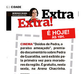 Doidos de Pedra será exibido na Arena Chacrinha e o ingresso será 1 kg de alimento não perecível